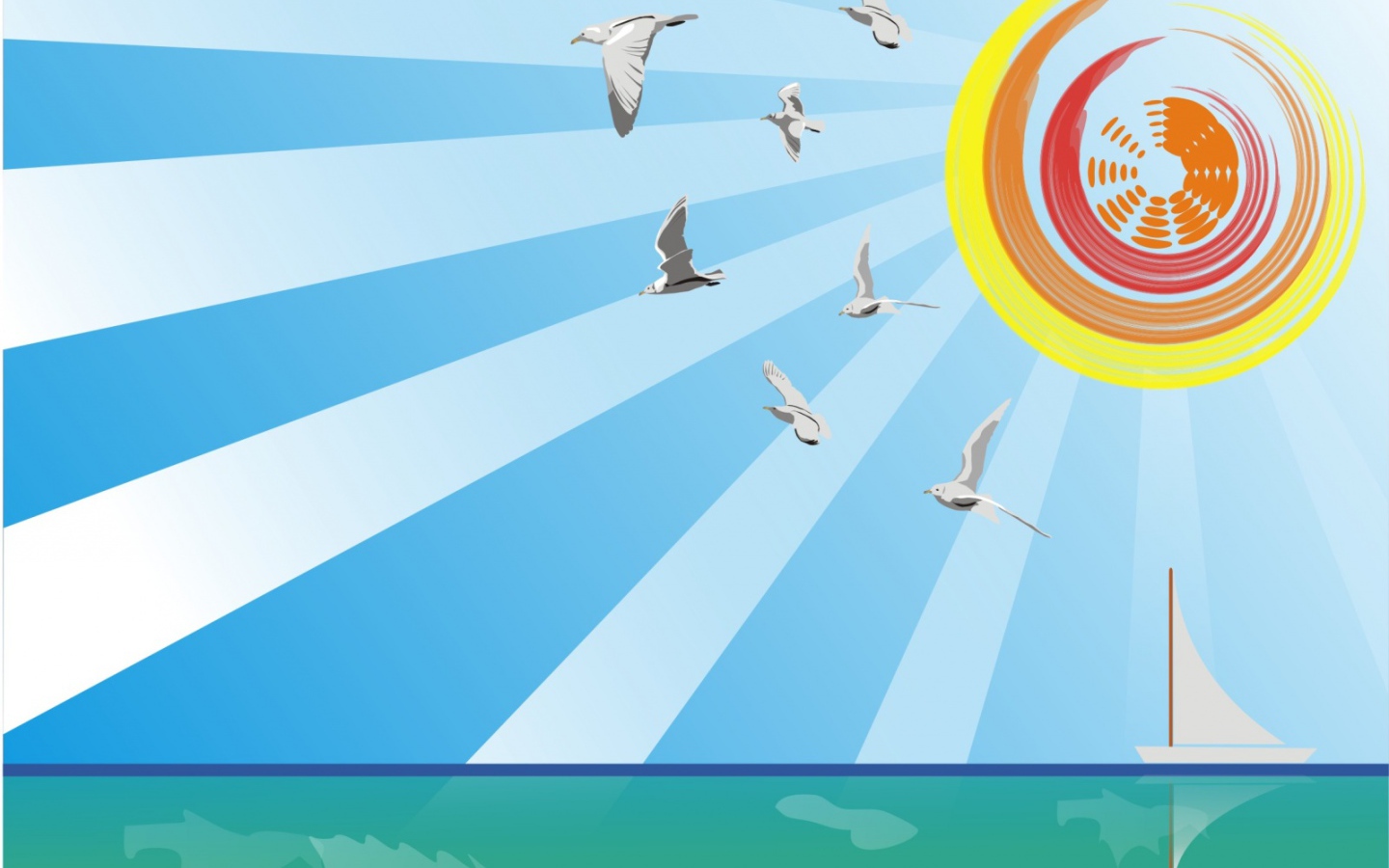 Летнее палящее солнце