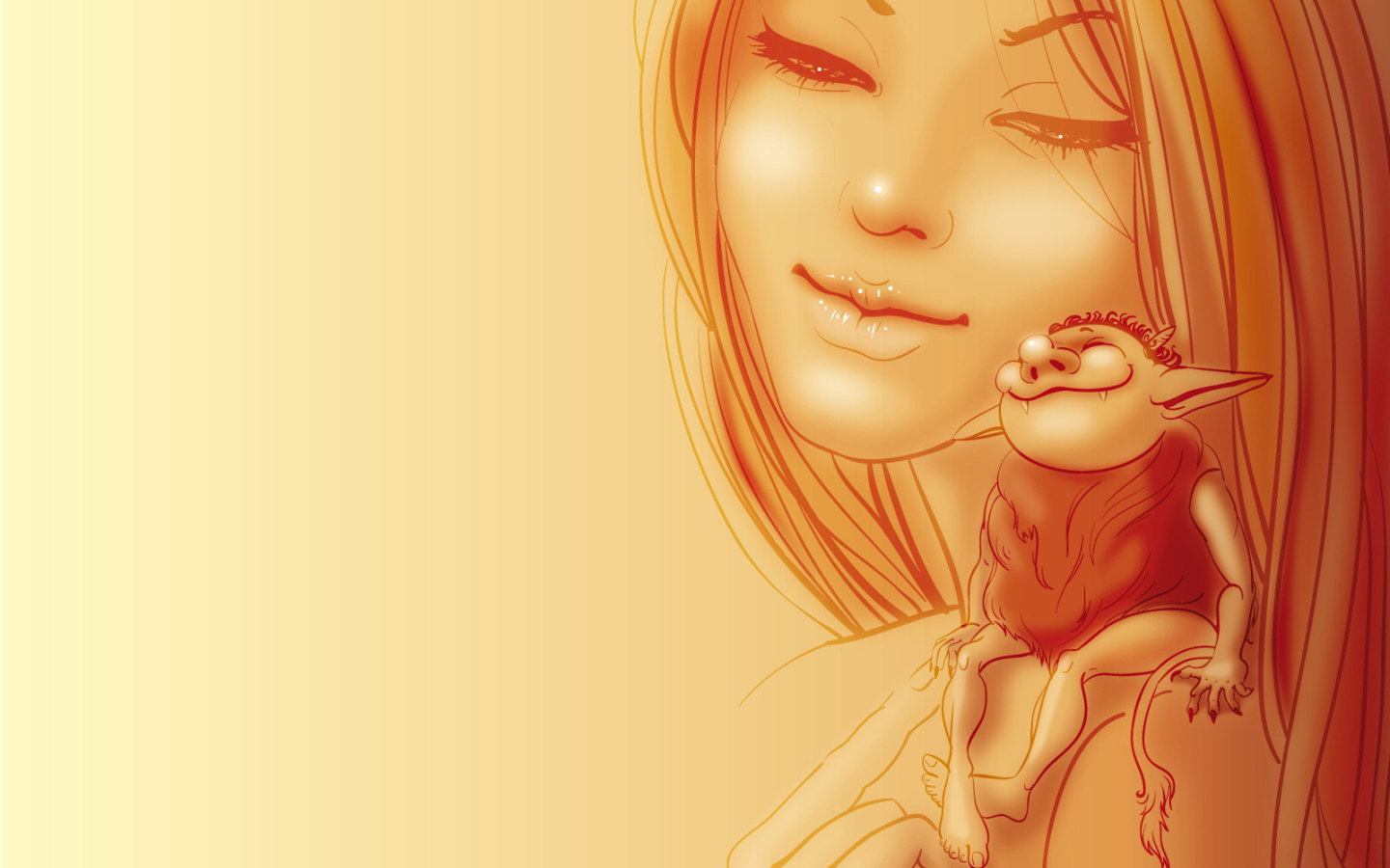 Девушка и гном