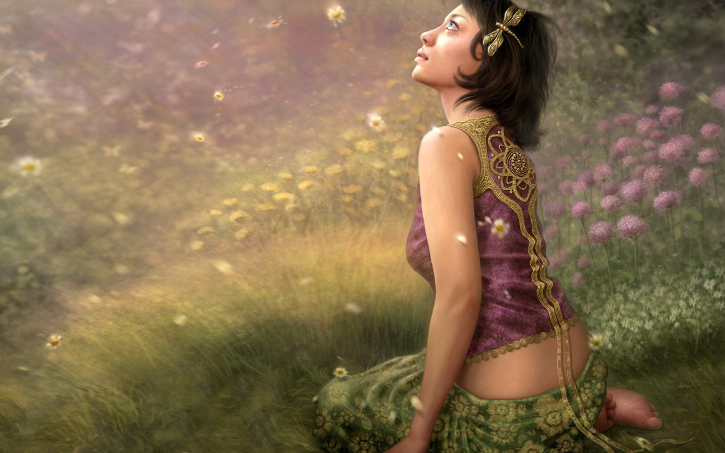 Девушка на поле