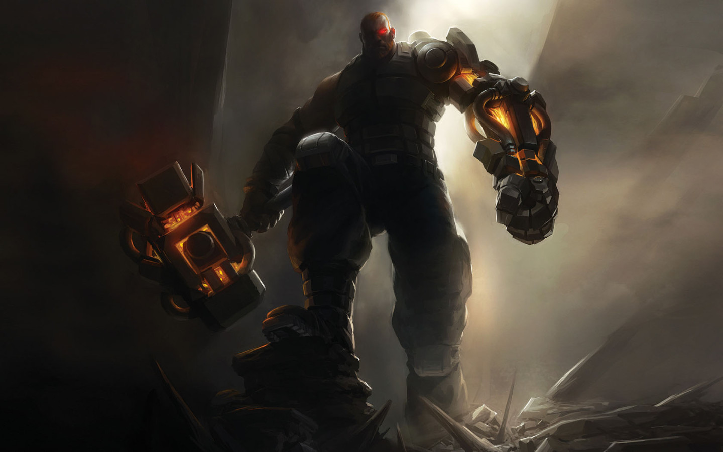 Человек с большим молотом