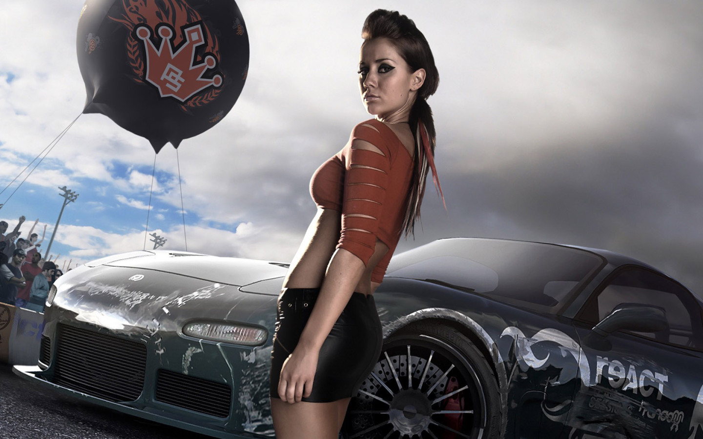 Девушка и авто NFS Pro Street