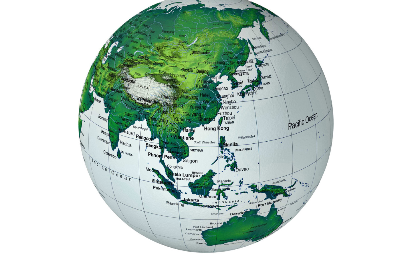 Карта земного шара