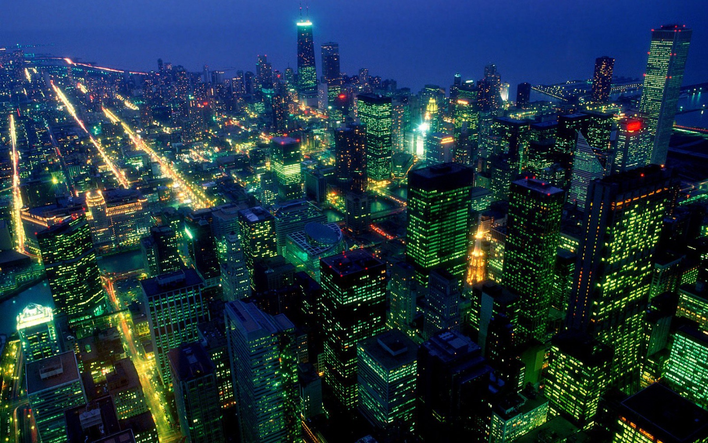 После наступления темноты в Чикаго США