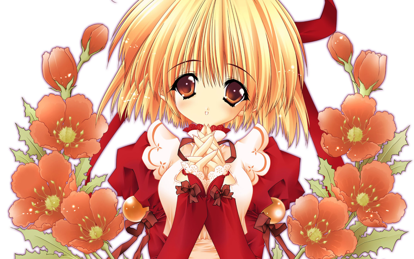 Среди цветов