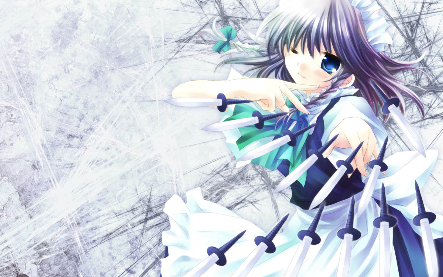 Аниме Школьница с ножами