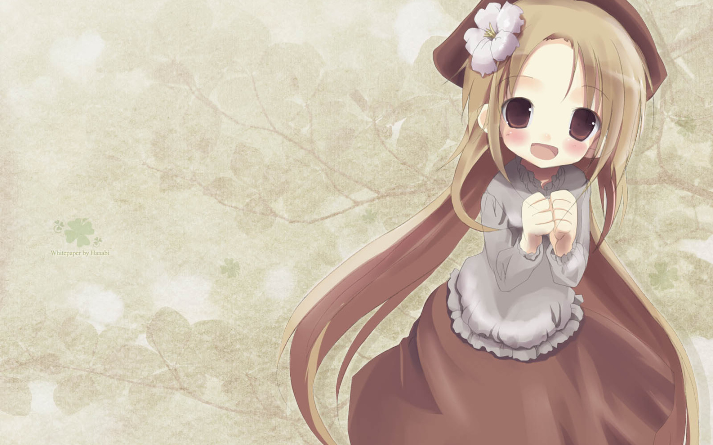 Аниме Девушка в коричневой шляпе