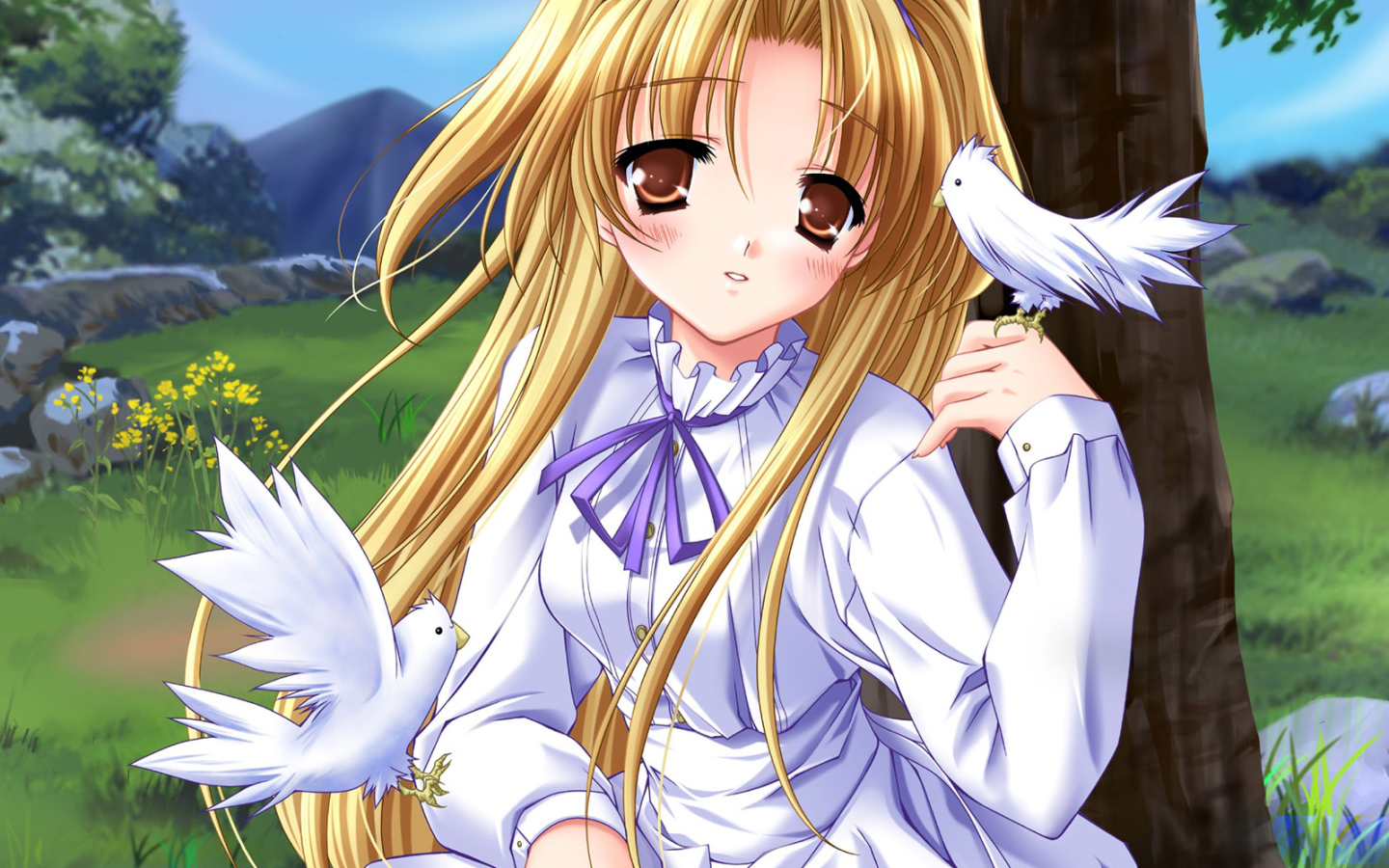 Девочка с птичками