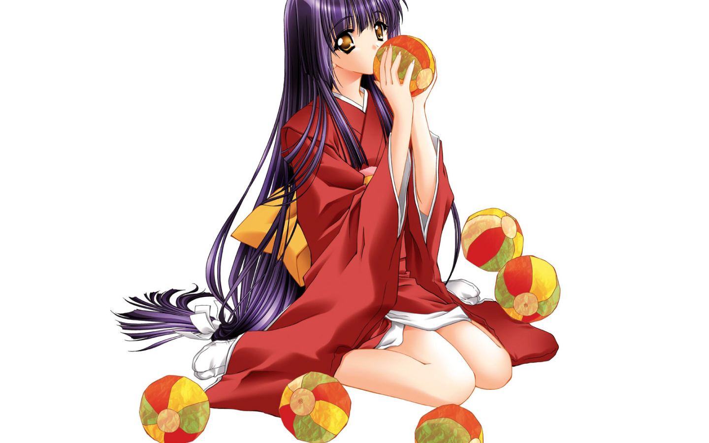 Девочка с мячами