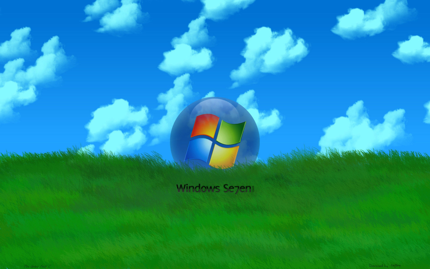 Microsoft Windows 7 grass