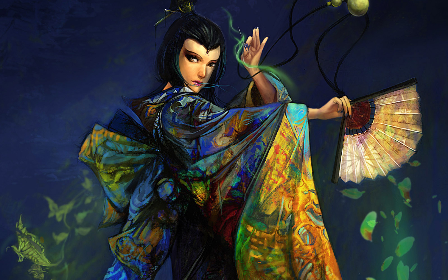 Девушка с веером