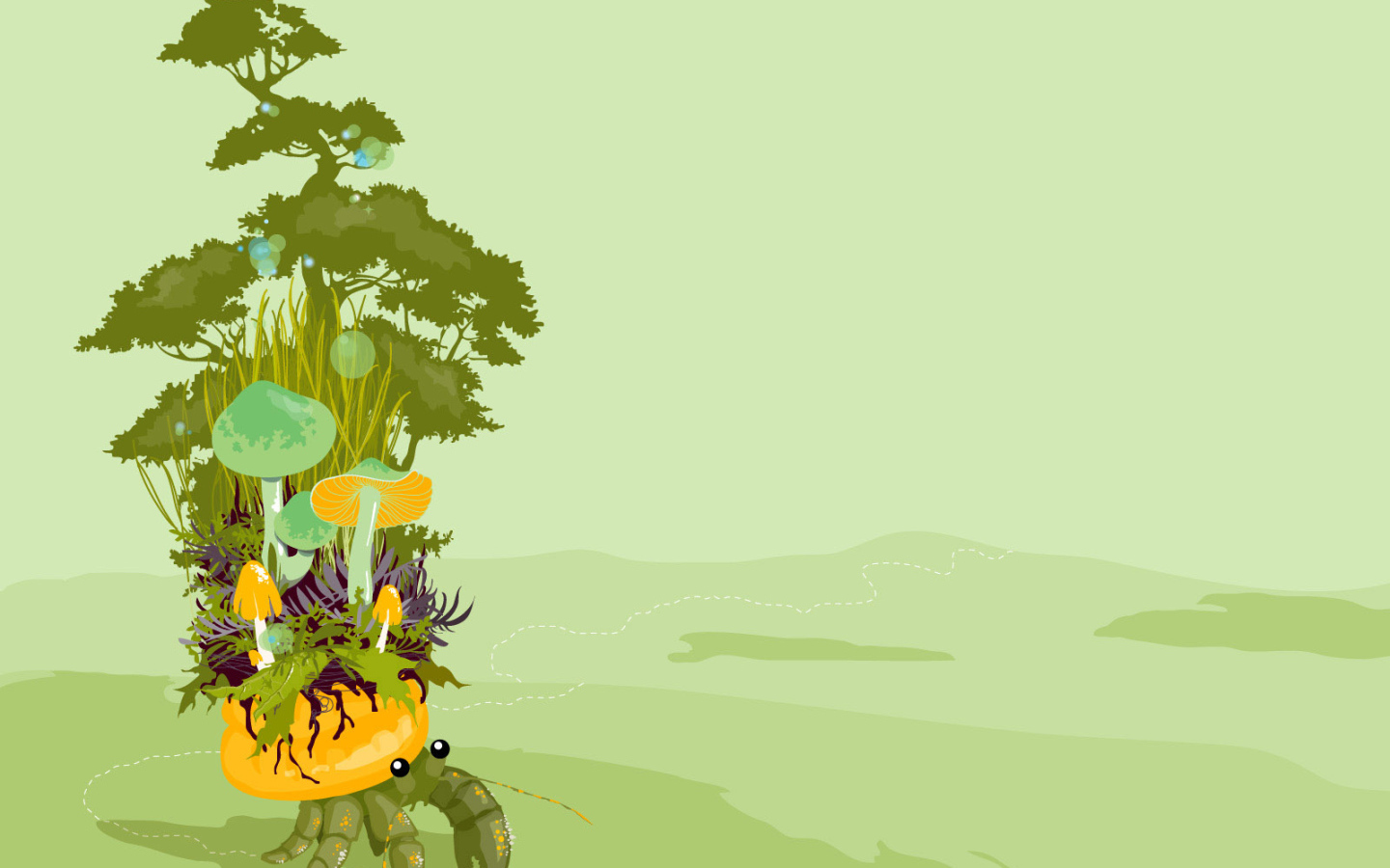 Грибы  на панцире