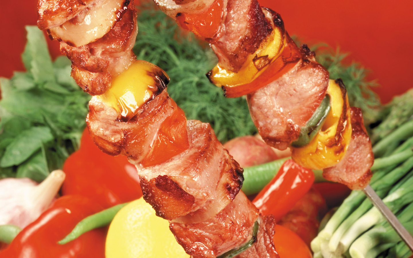 Мясо барбекю лимон