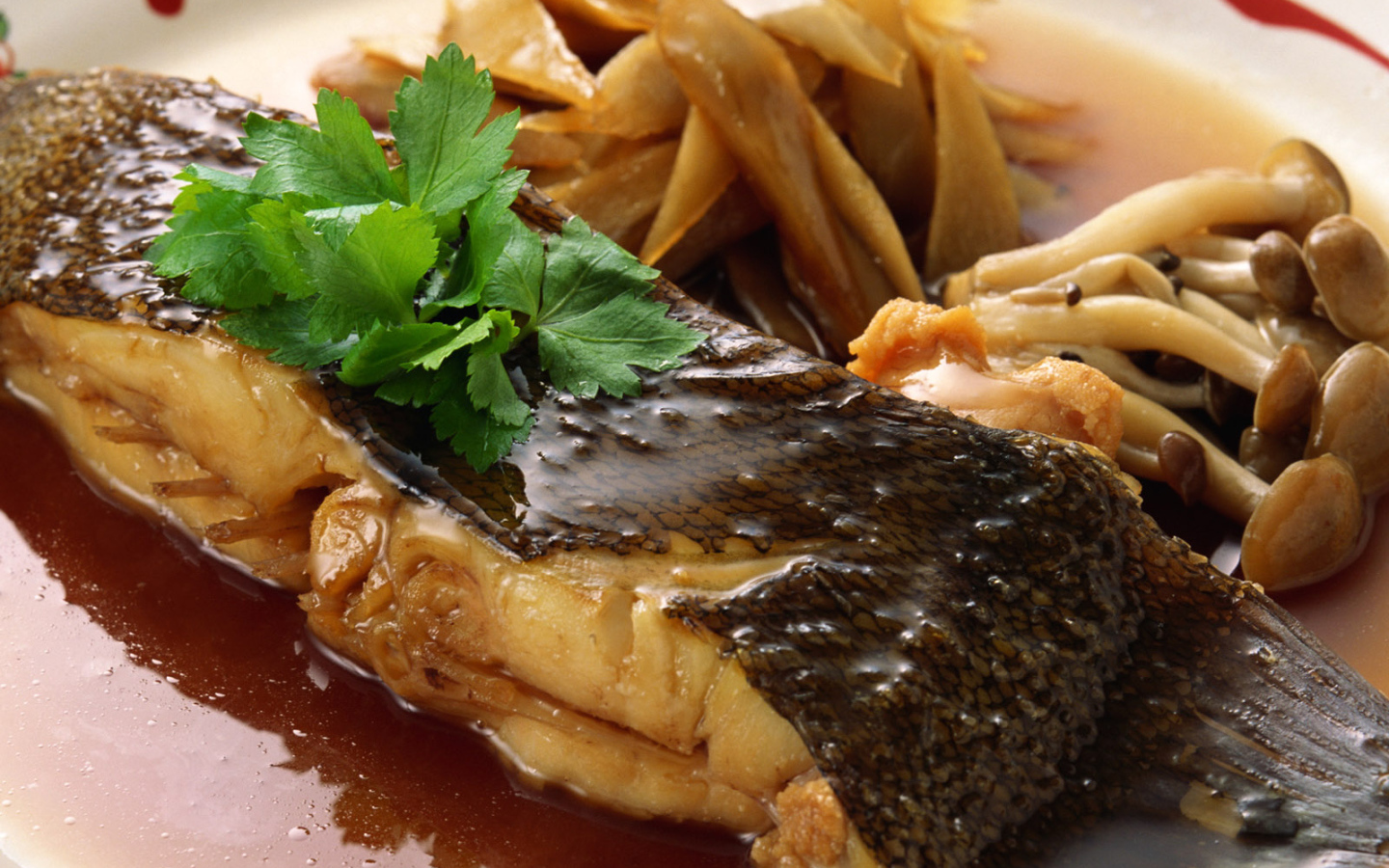 Рыбка с грибами