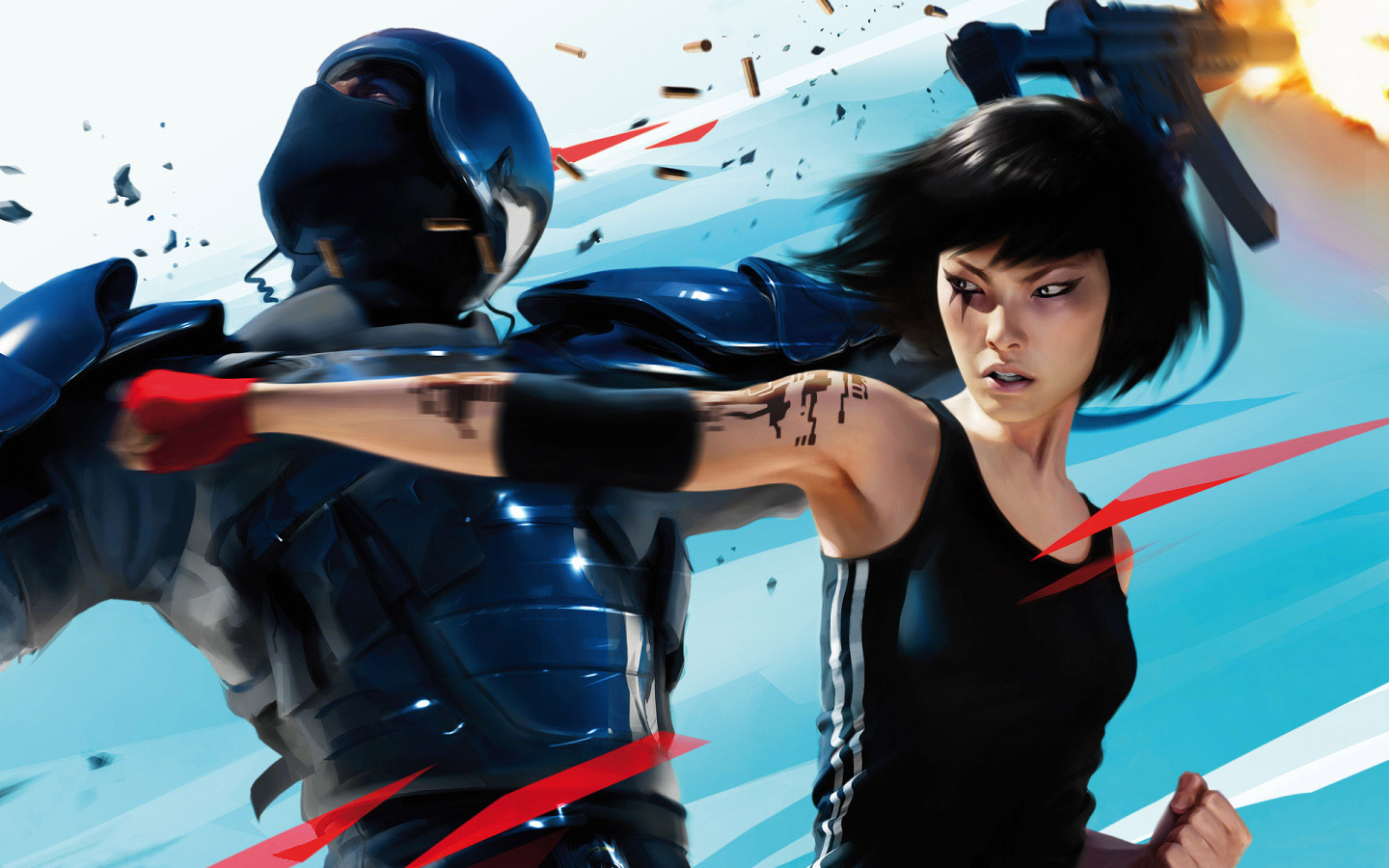 Mirrors Edge мощный удар