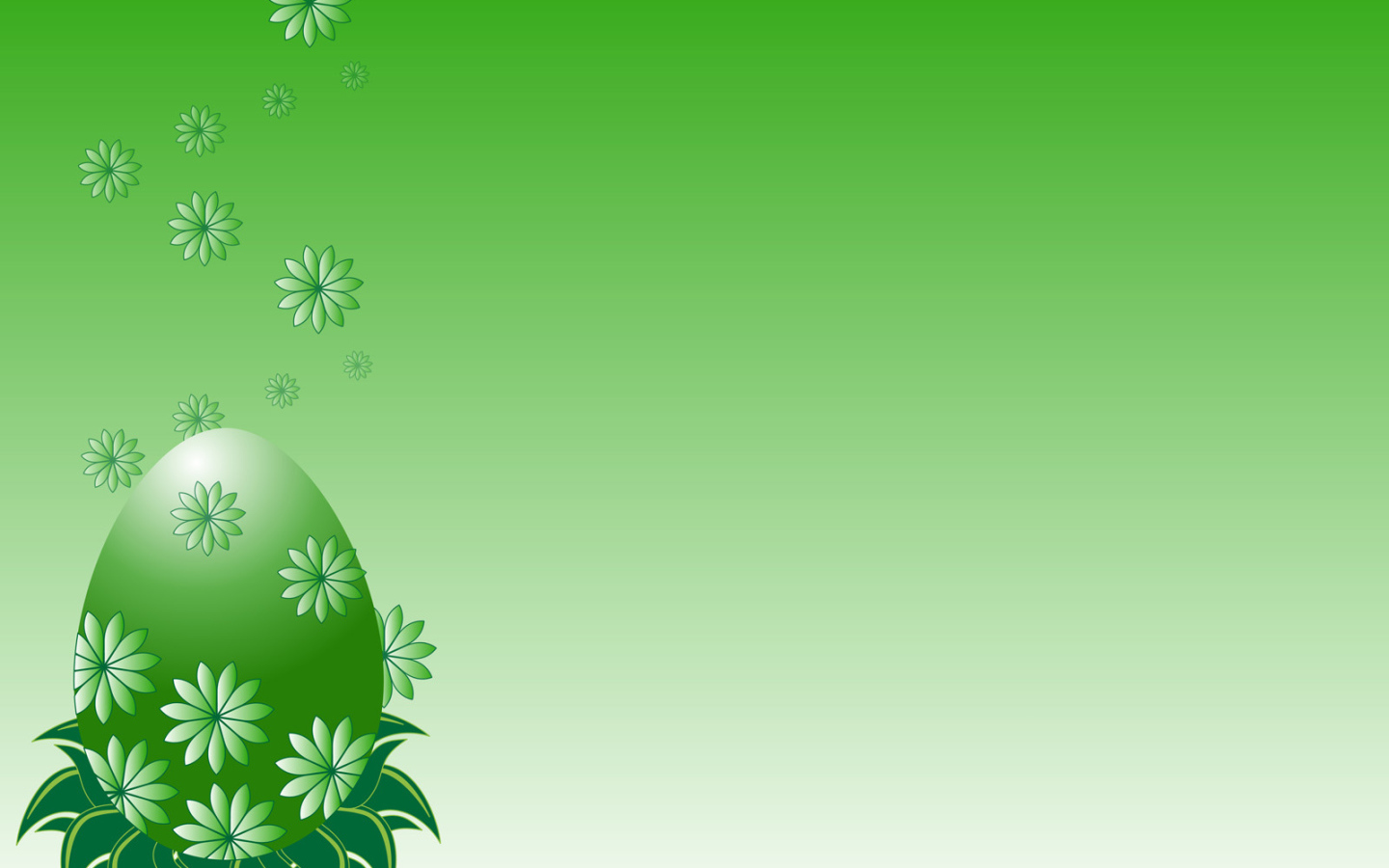 Зеленое Пасхальное яйцо