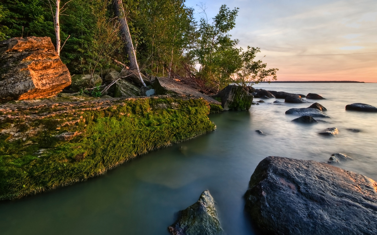 Закат на Hecla Island