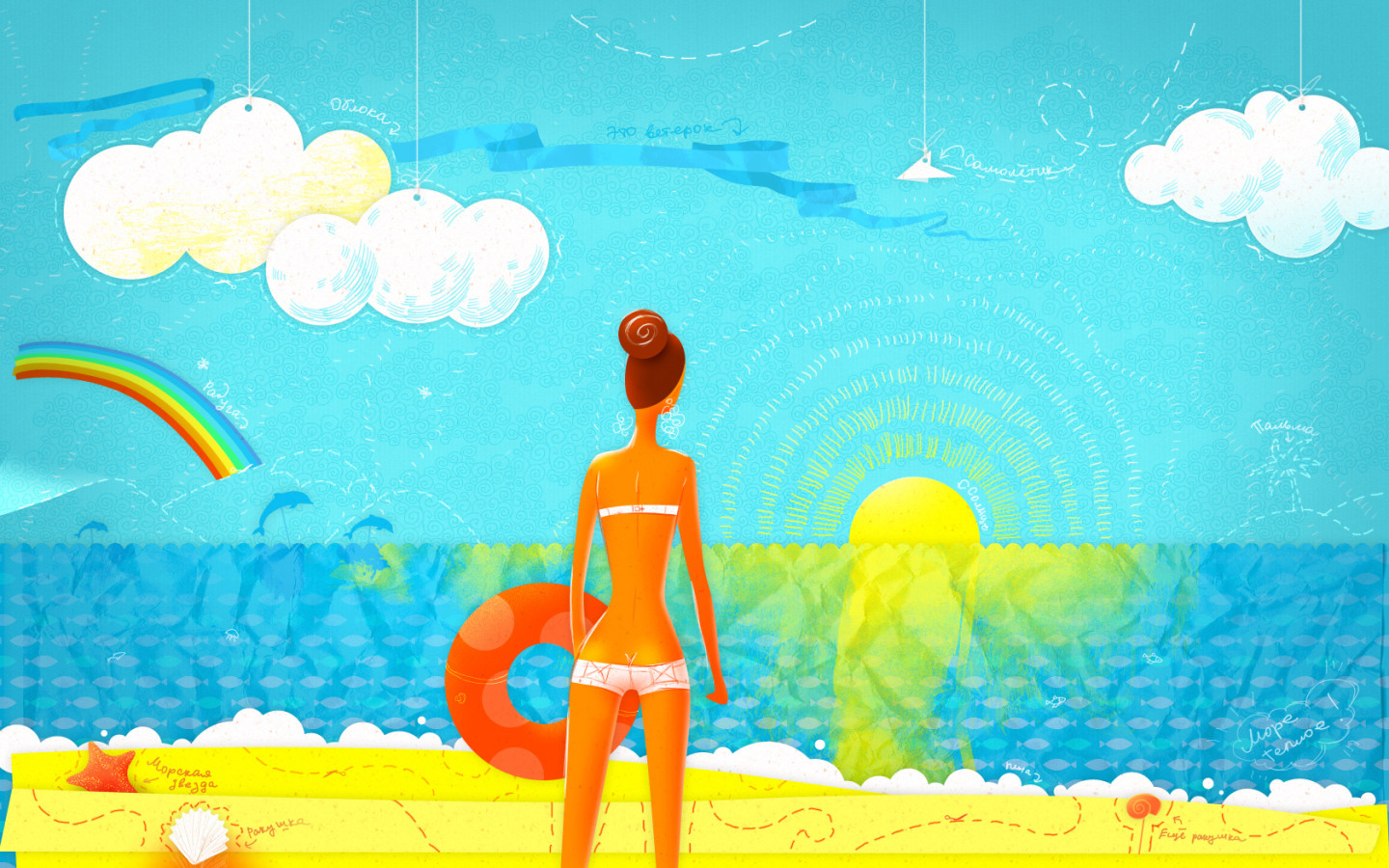 Девушка на пляже