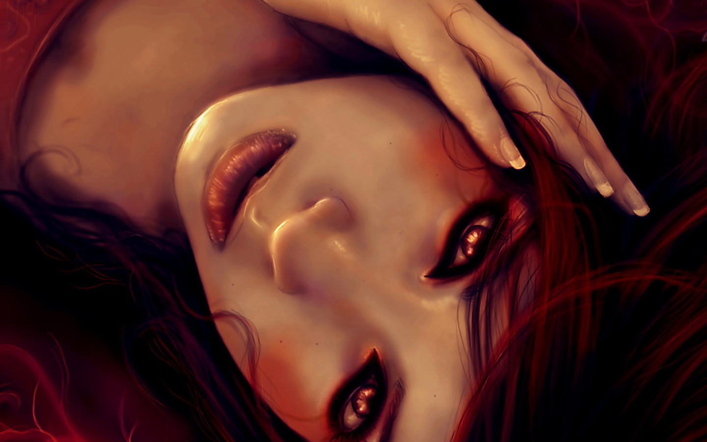 Подруга с красными волосами