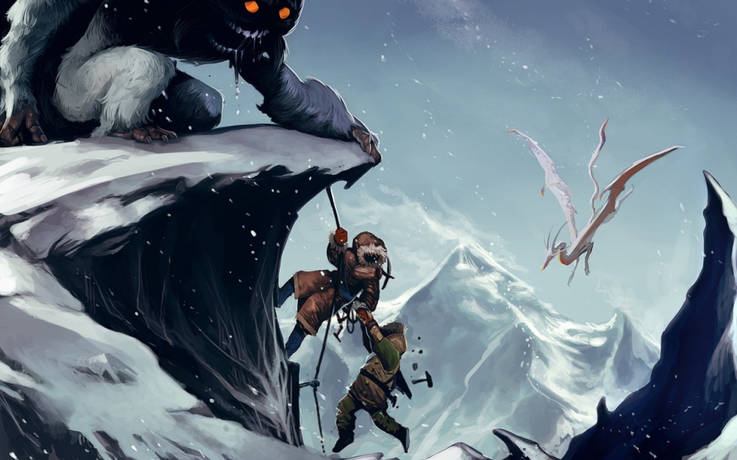 Снежный человек и альпинисты