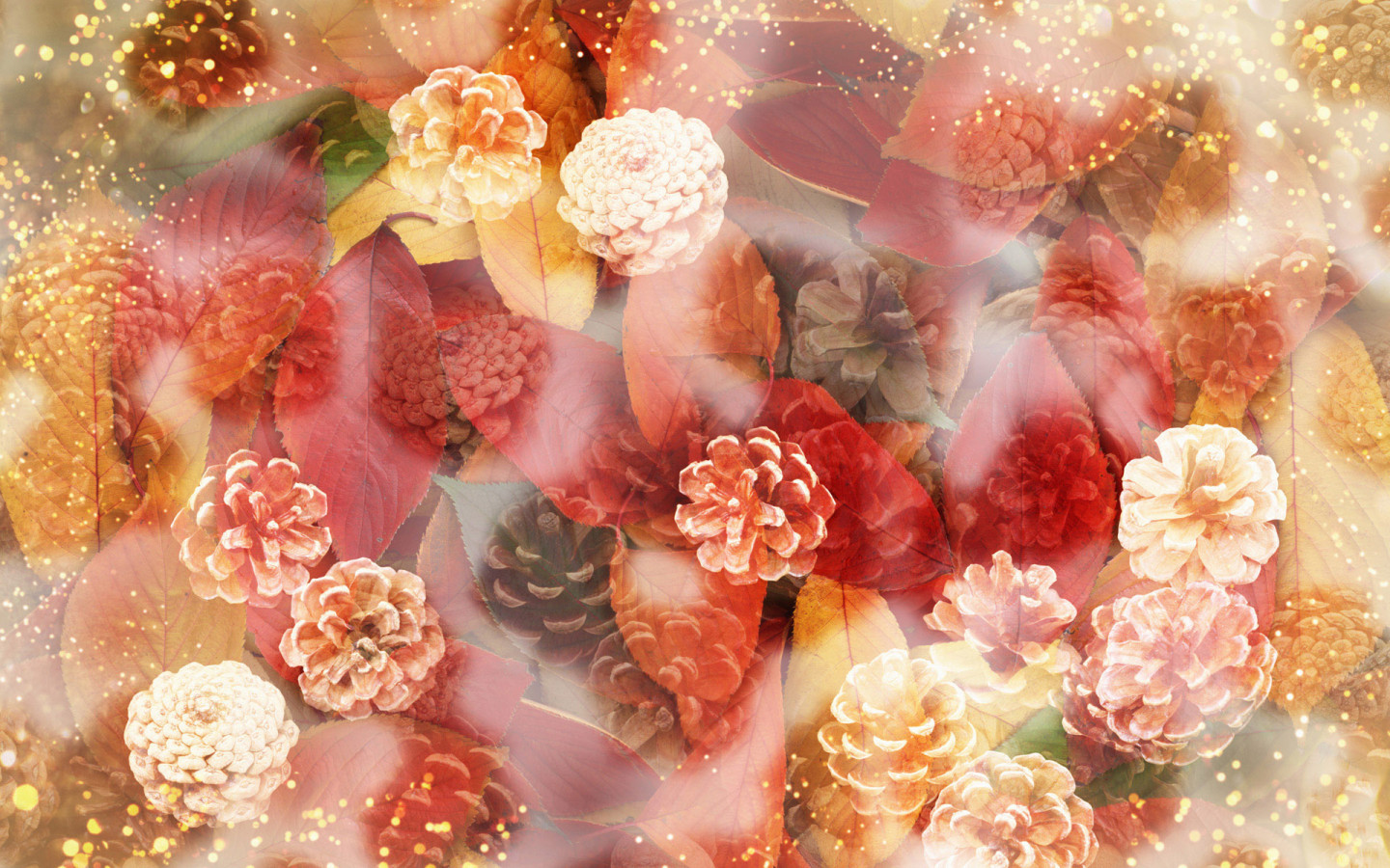 Шишки и листья