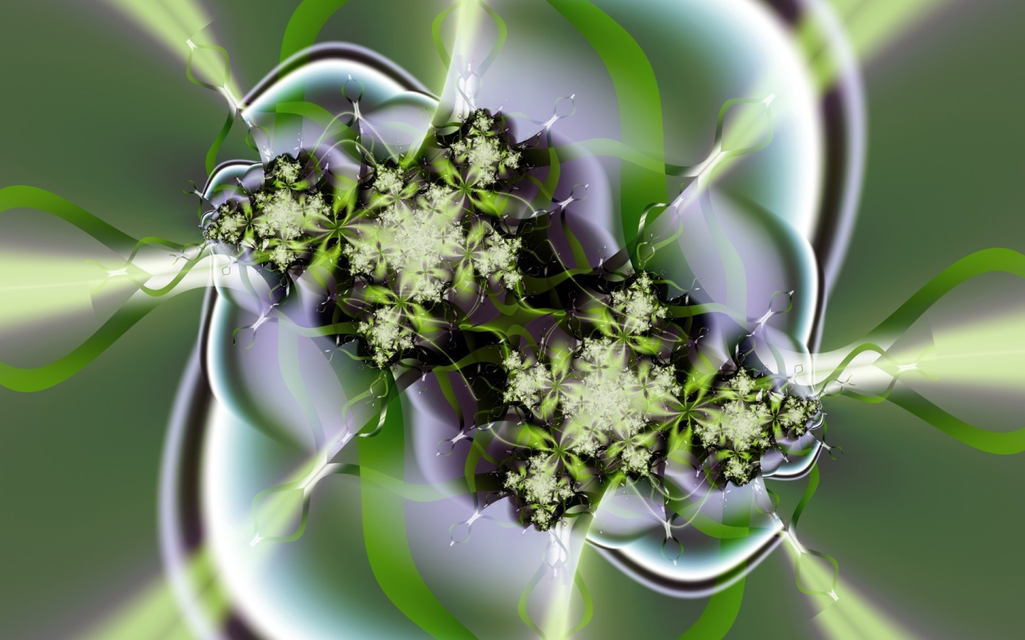 Зеленые цветы