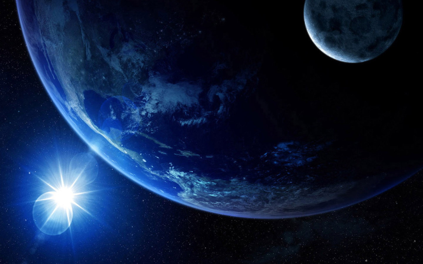 Земля и луна