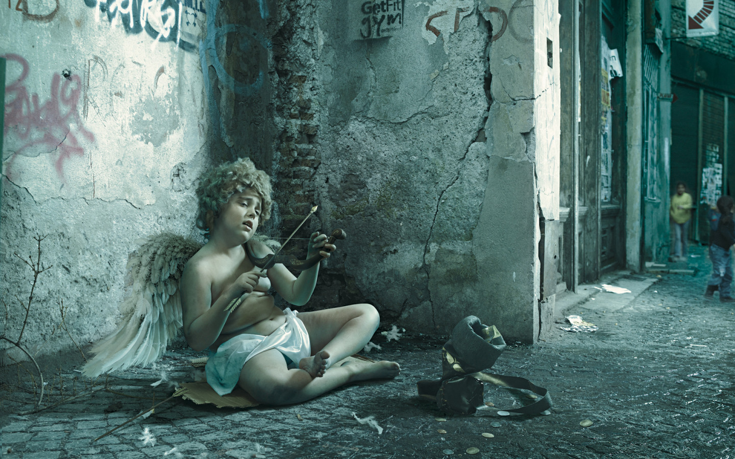 Купидон на улице