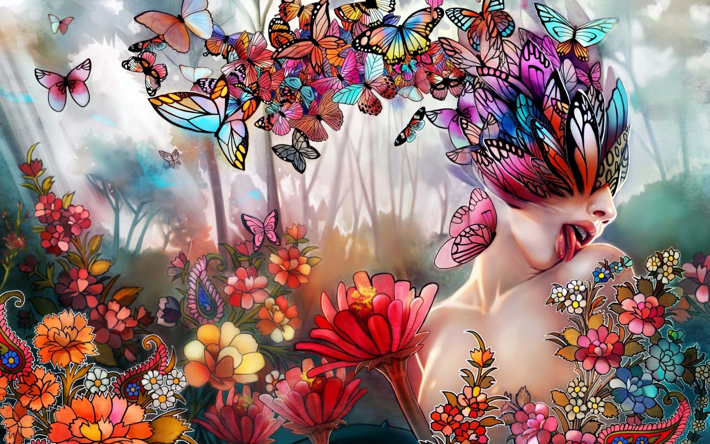 Девушка из бабочек