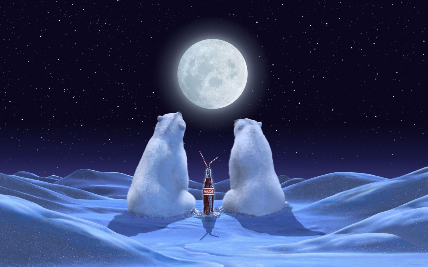 Два медведя у луны