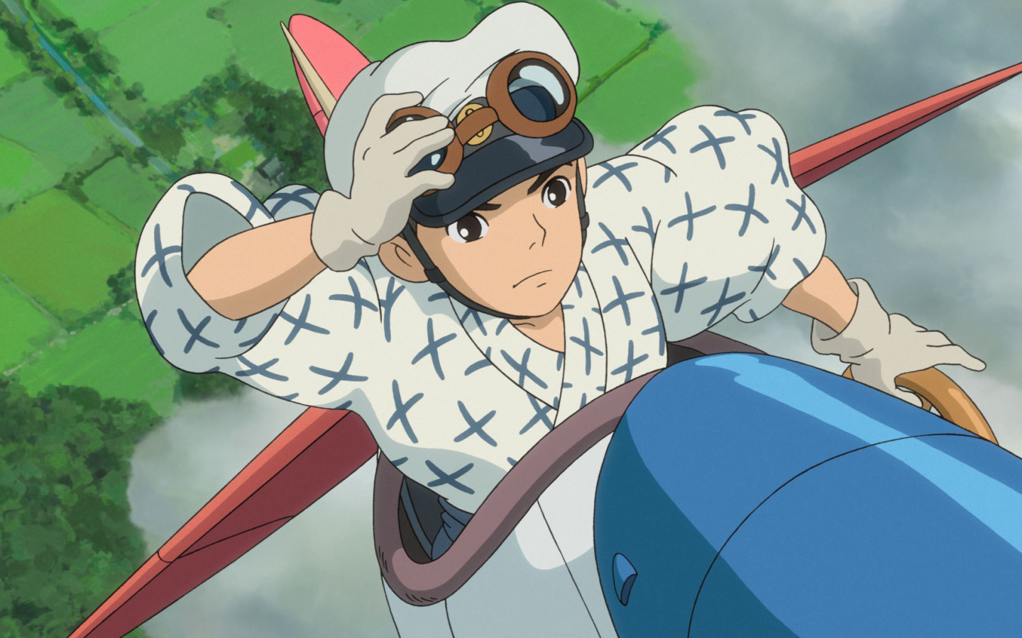 Аниме мультфильм Миядзаки, мальчик пилот