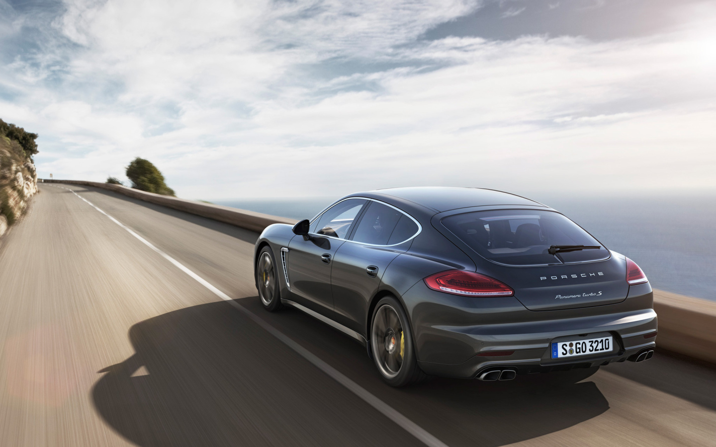  Porsche Panamera Turbo S 2014 с зади