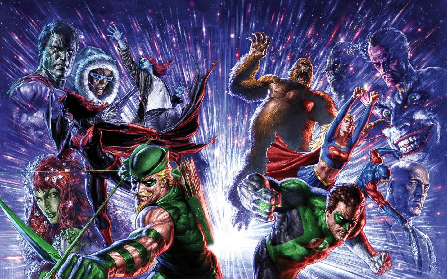 Лига Справедливости и злодеи