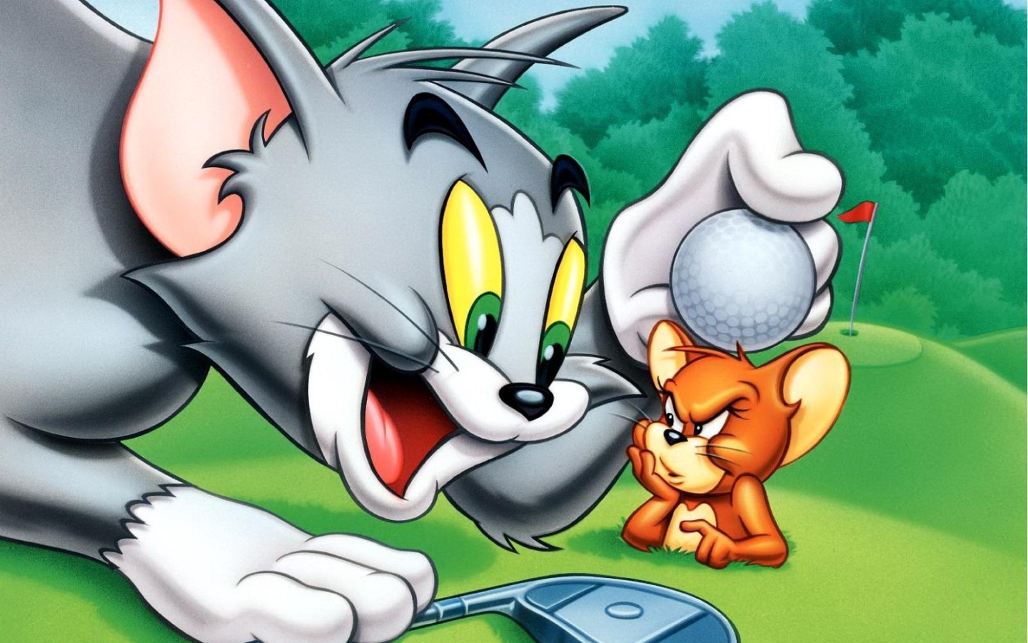 Том и Джерри играет в гольф