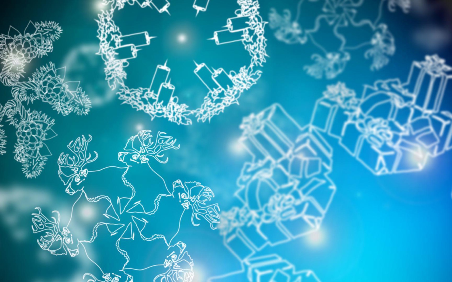 Картинка в голубо-белых тонах на рождество