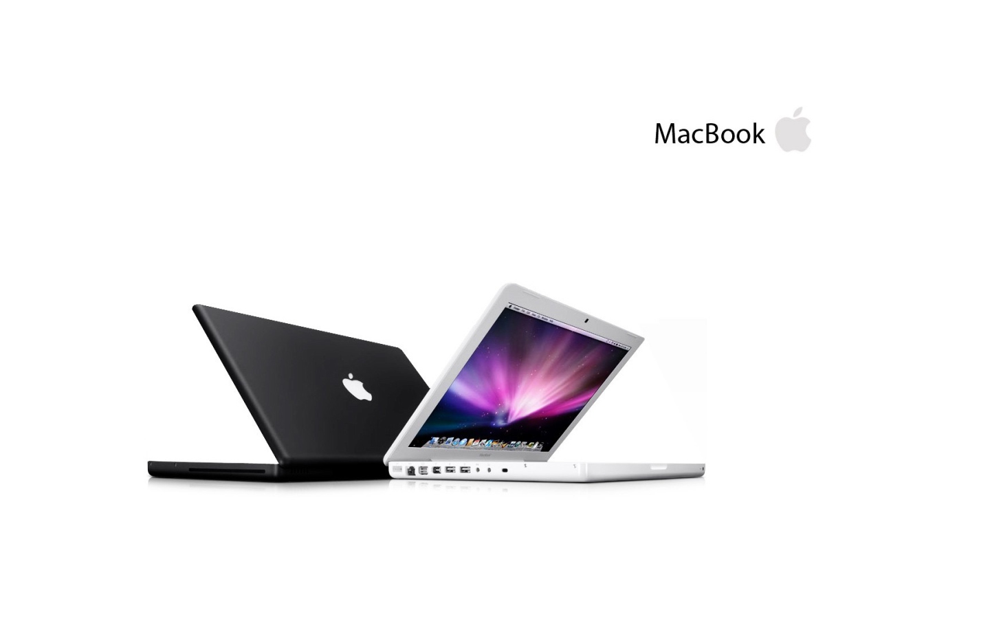 Macbook белый и черный