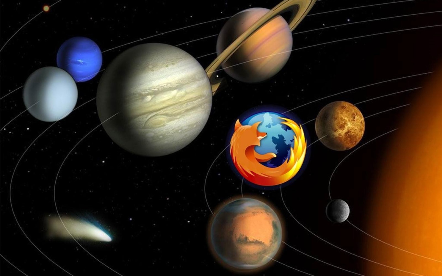 Firefox в солнечной системе