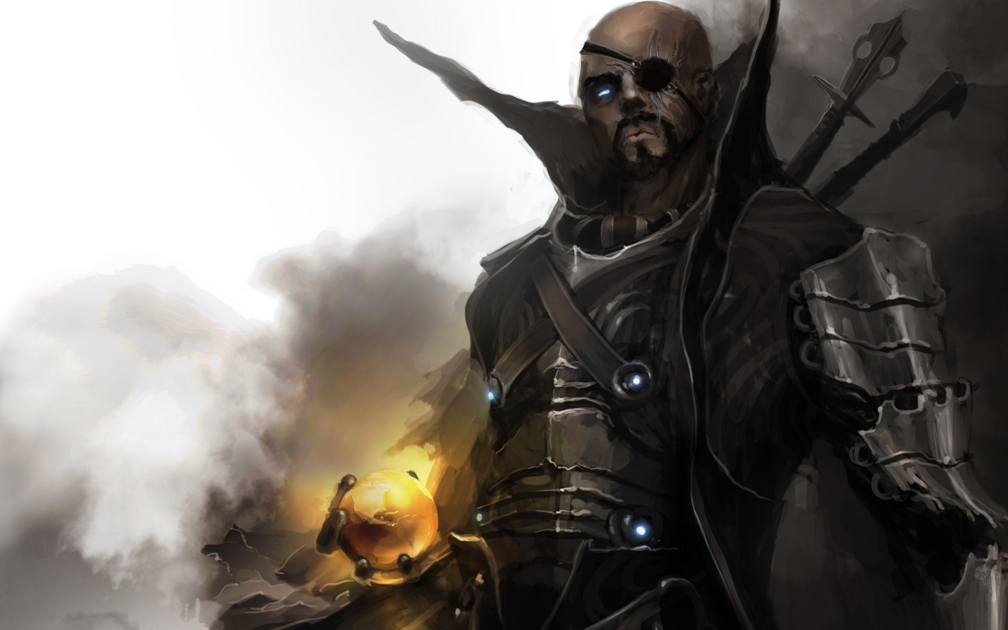 Воин с огненным шаром