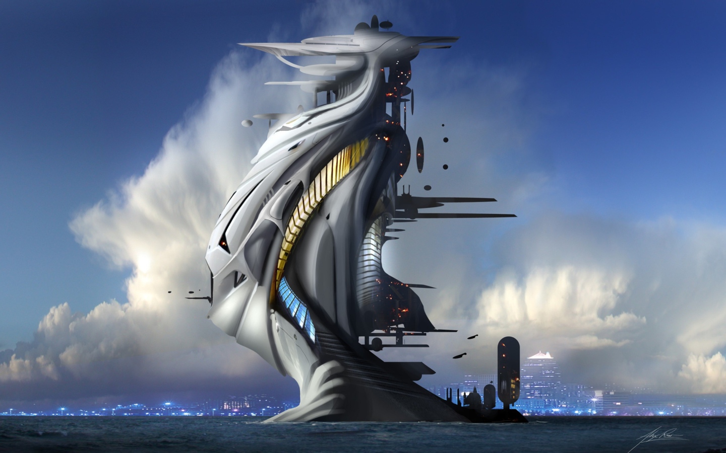 Фантастический город на море