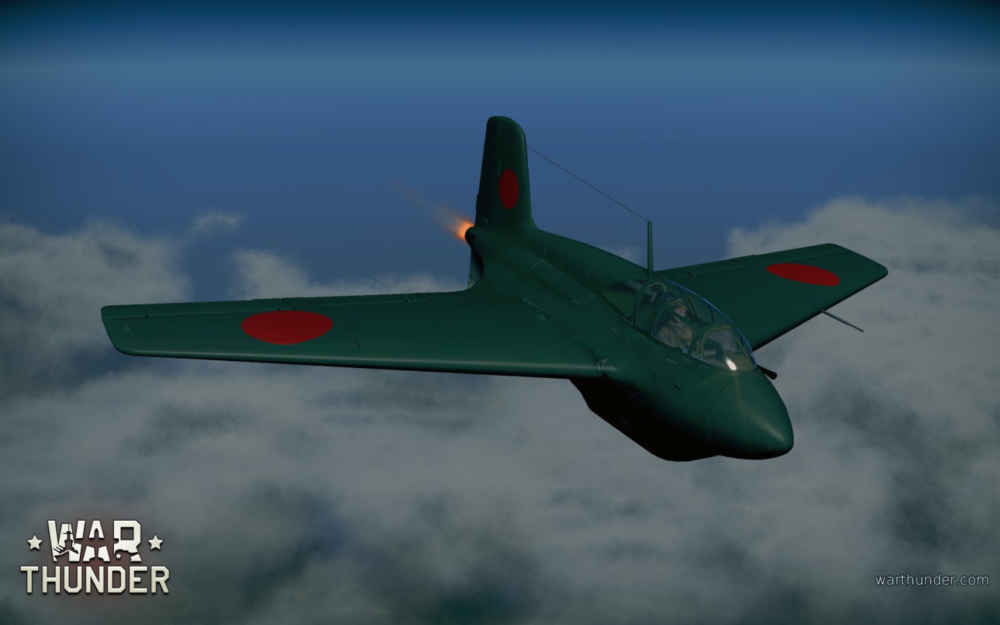 War Thunder военный самолет Японии в небесах