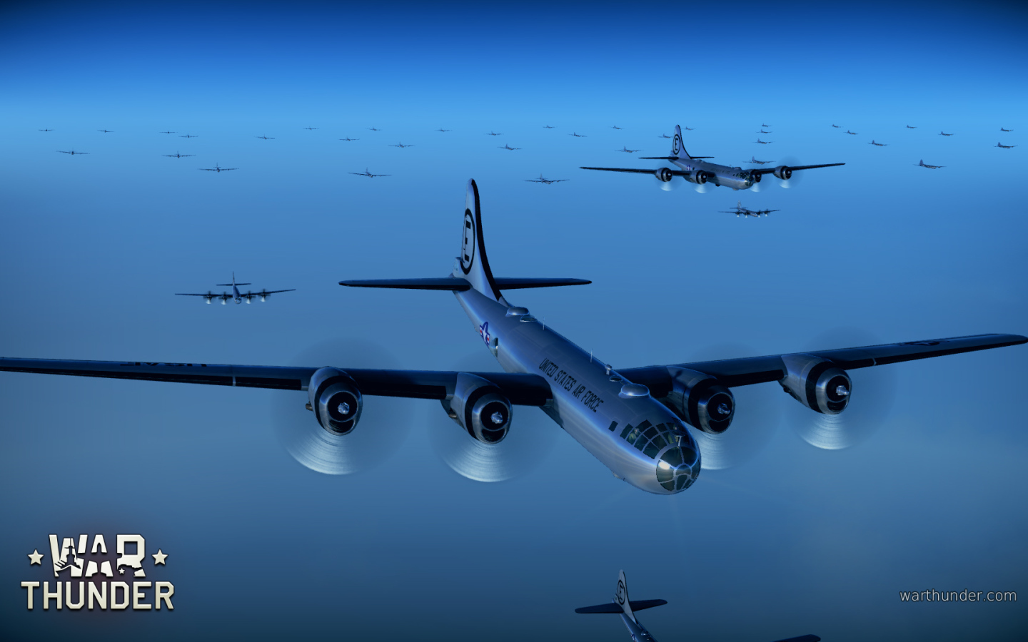 War Thunder war planes in blue sky