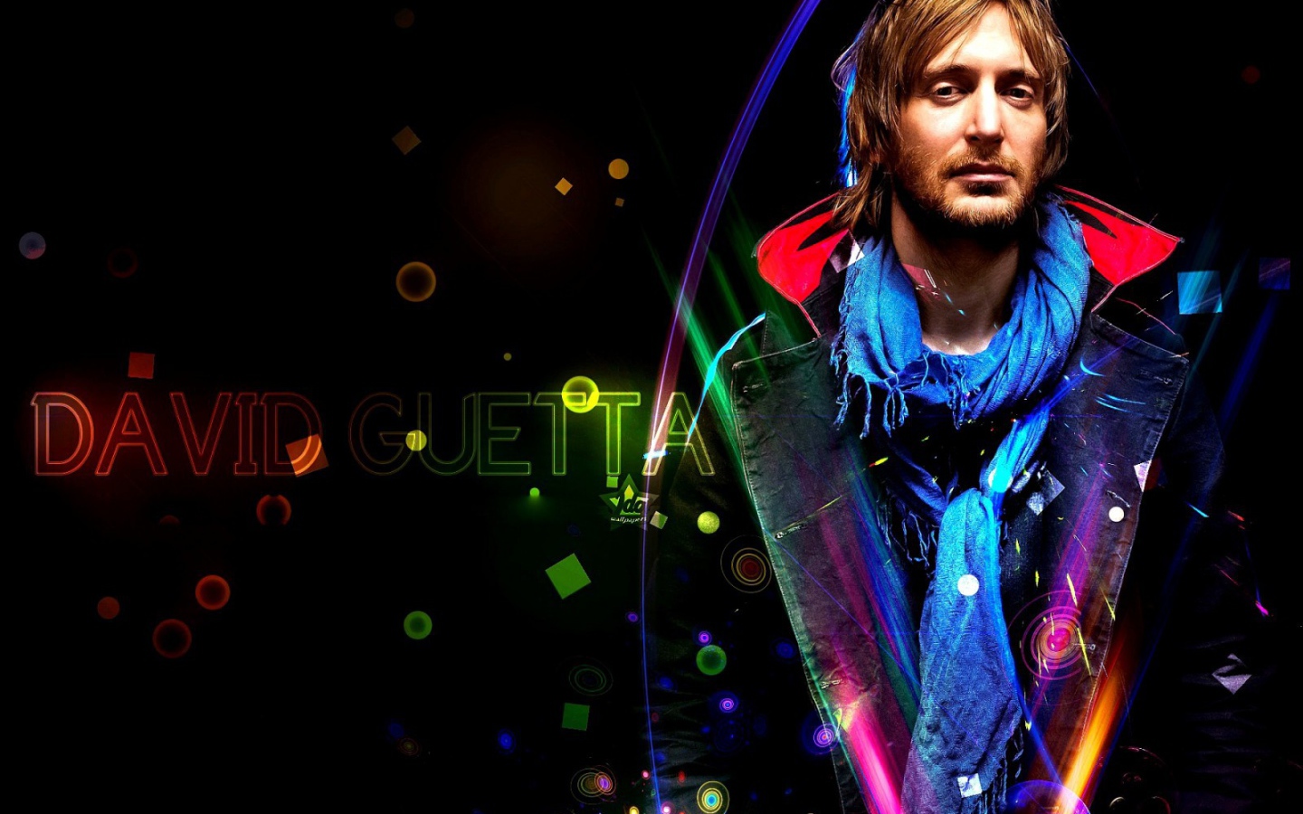 David Guetta на красивом фоне