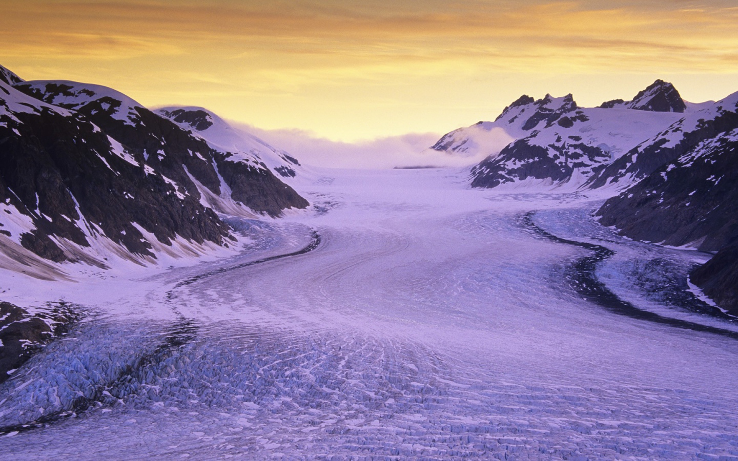 Британская Колумбия сползание ледника