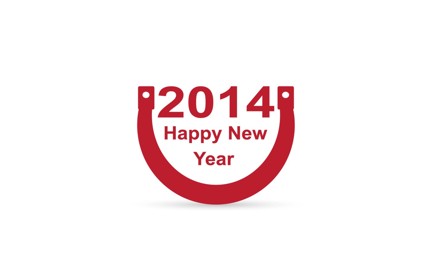 Счастливого нового 2014 года и подкова