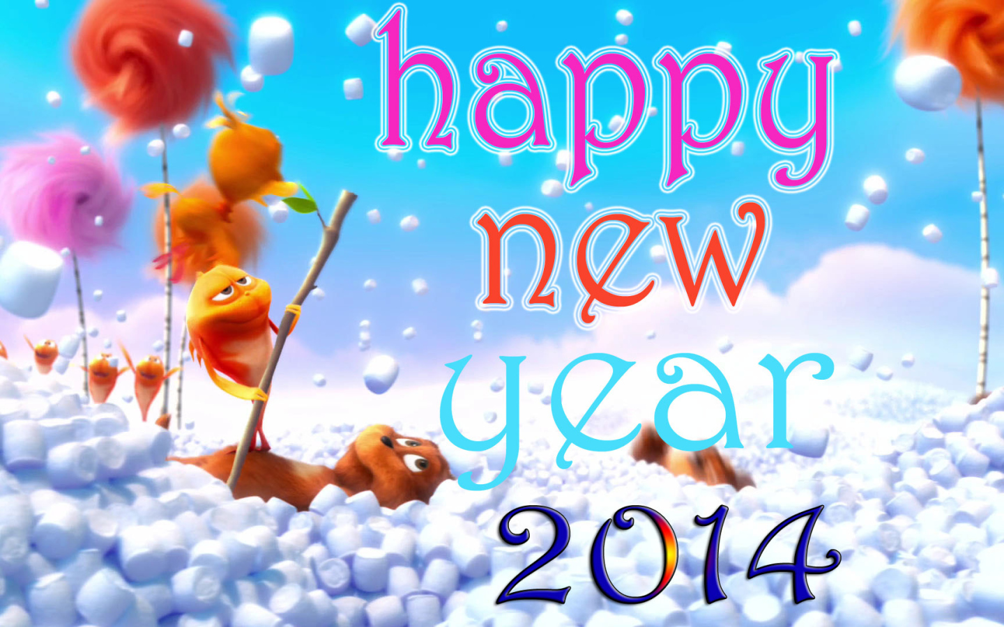 С Новым годом 2014 золотой лошади