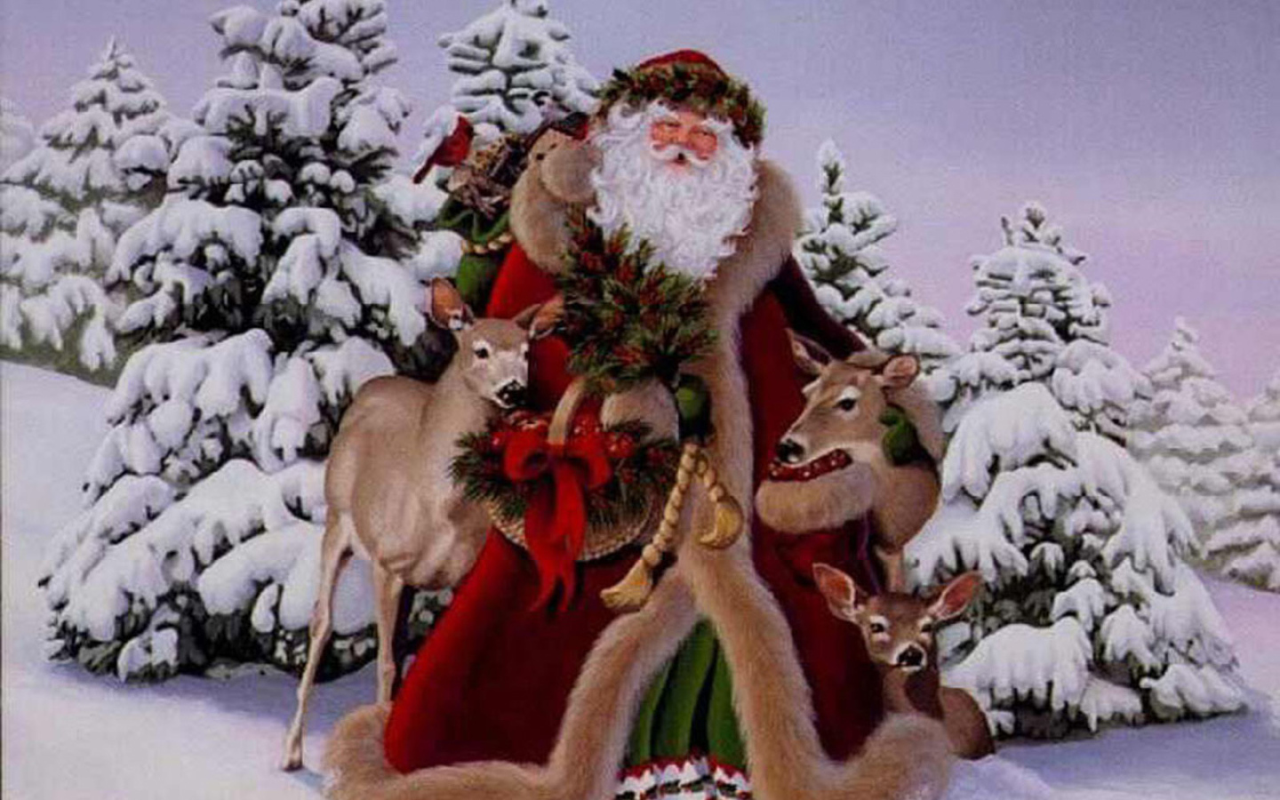 Дед мороз в лесу