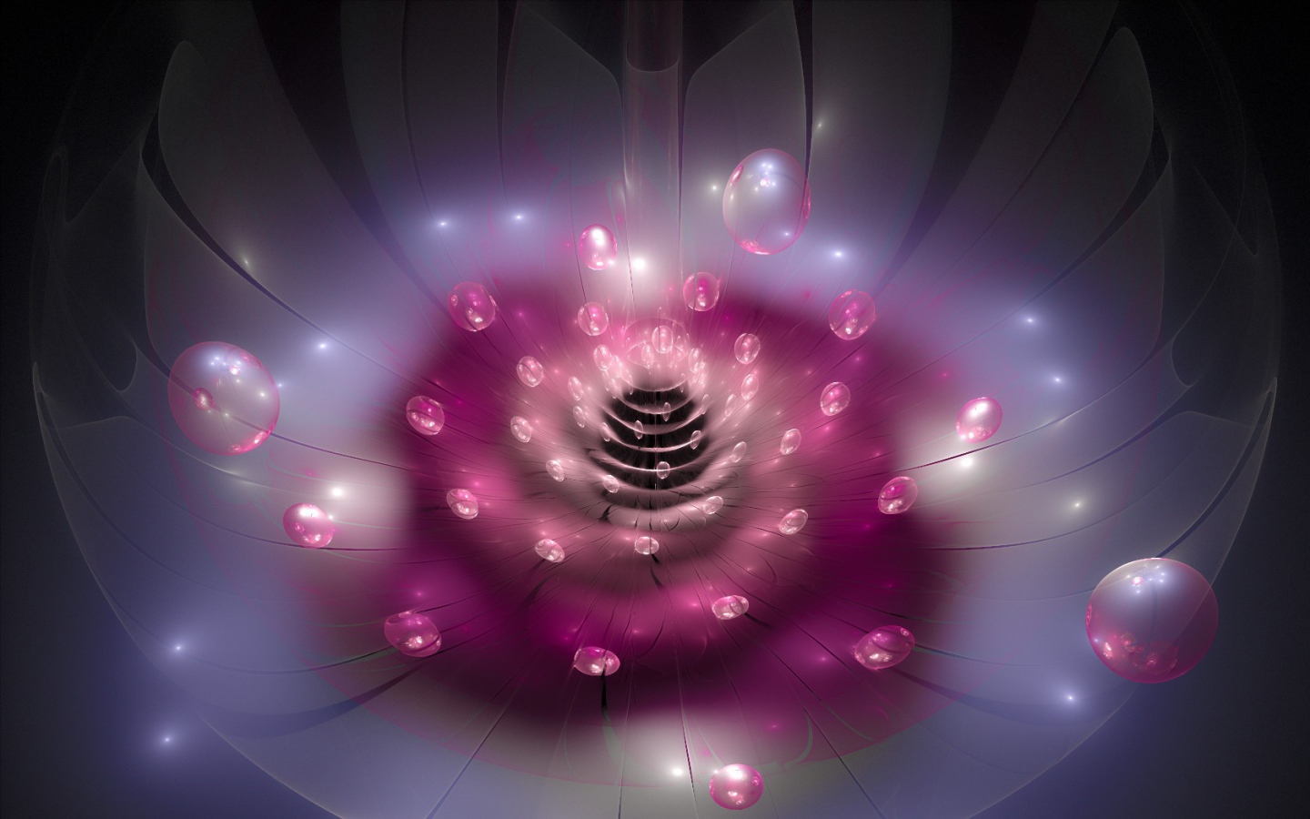 Абстрактный цветок с каплями