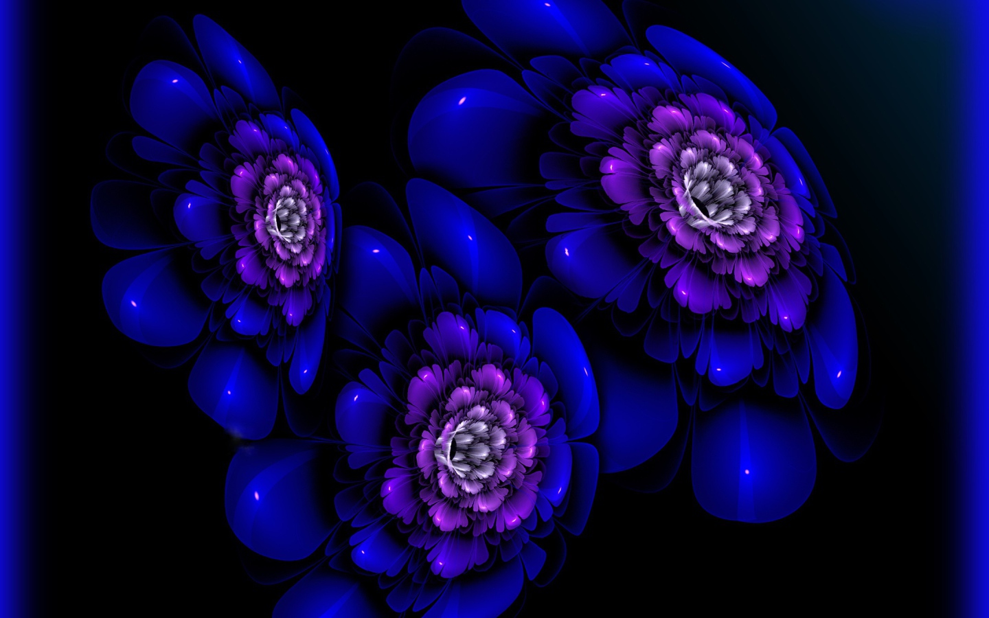 Blue flower abstraction