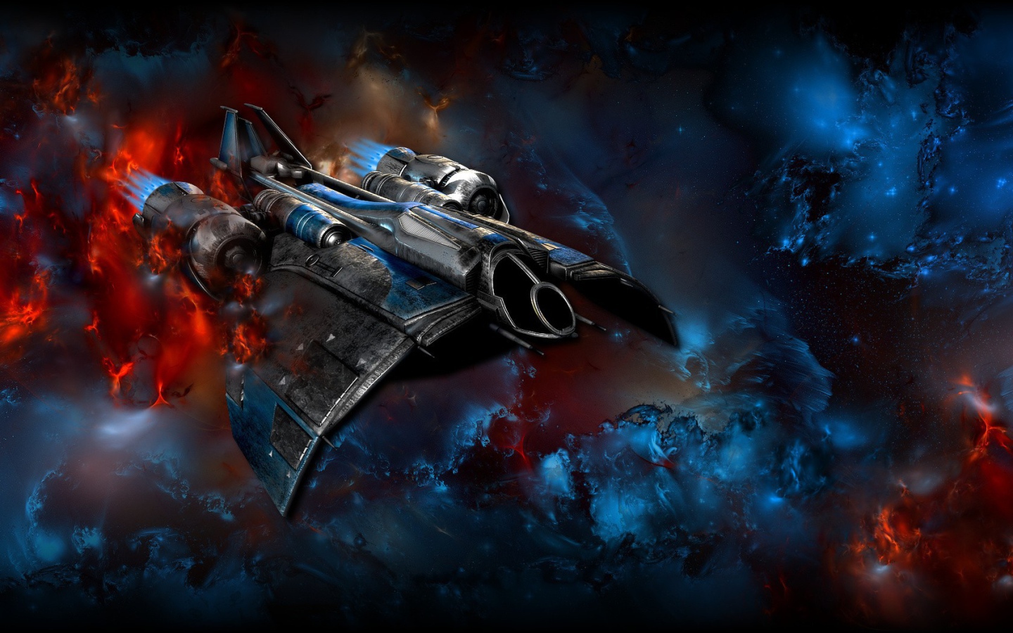 Футуристический рисунок космического корабля