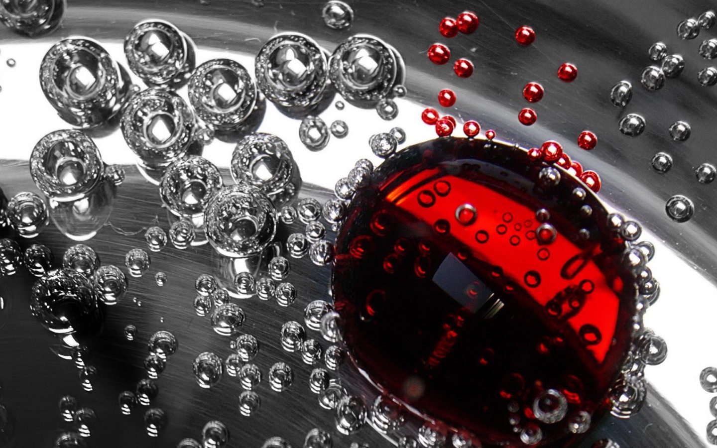 Абстракция с пузырьками воды