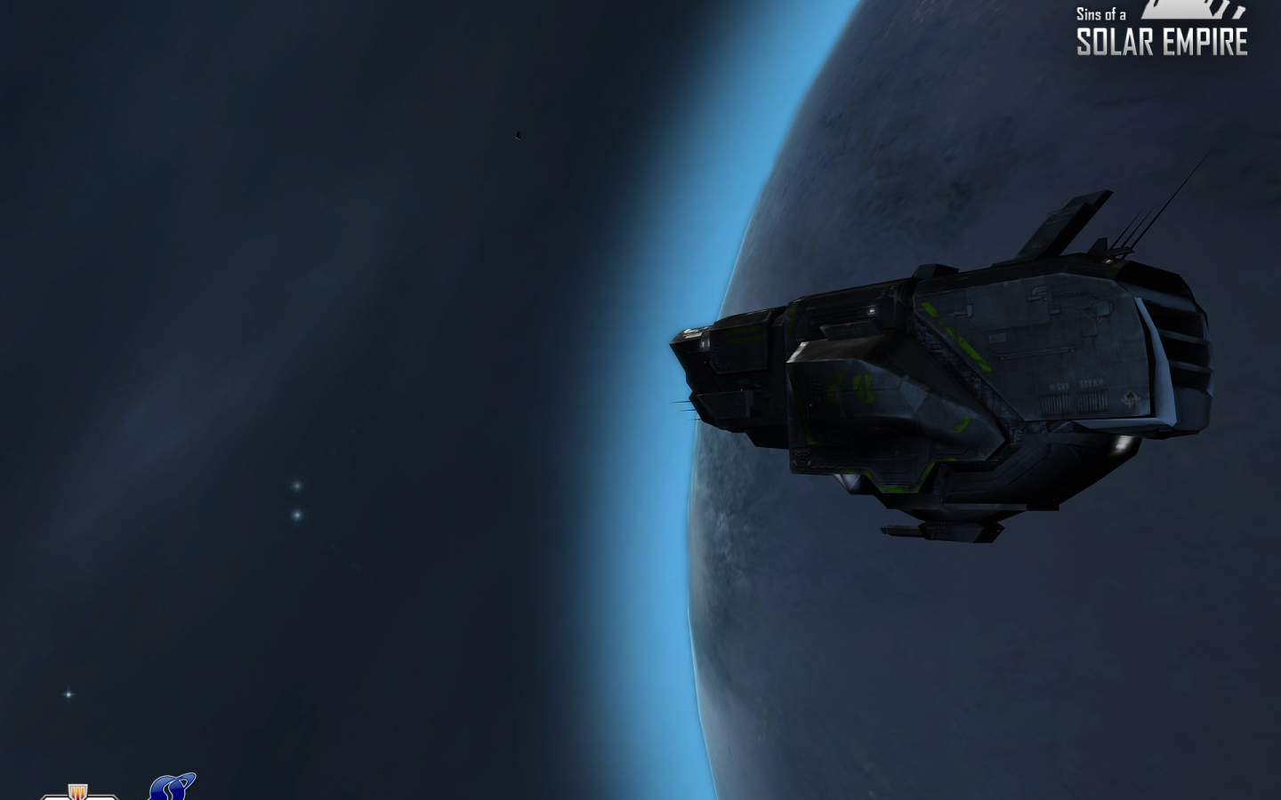 Космический корабль летит вокруг планеты